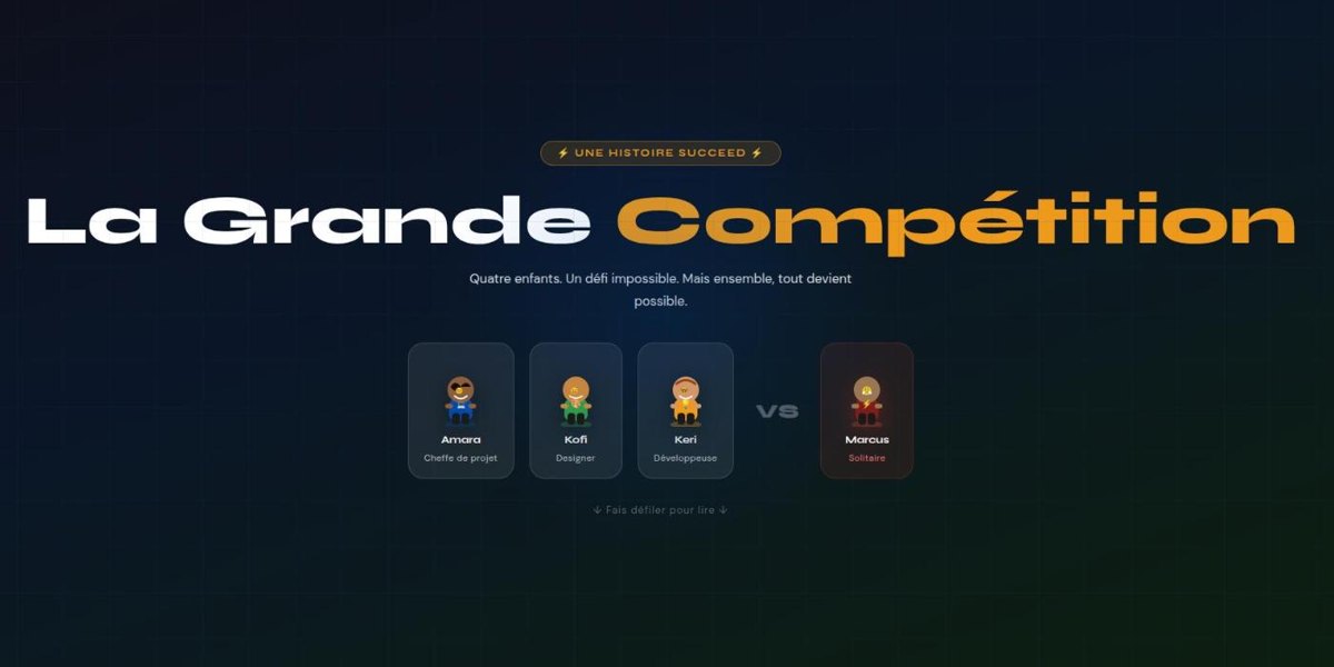 Écran d'accueil de l'histoire La Grande Compétition